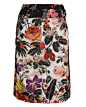 DRIES VAN NOTEN | Stasya Contrasting Floral Printed Skirt