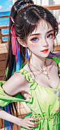 原图壁纸：AI绘画作品，优雅气质美少女-今日头条