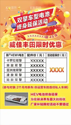 威佳丰田限时优惠  - 源文件下载【酷图网】丰田,限时,优惠,活动,海报,价格