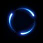 glowing-blue-circle-trail-neon-lighting-frame-illustration-vector