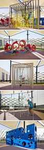 Free Play have designed an interactive playground at the Hazza Bin Zayed Stadium in Abu Dhabi.: