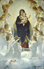 法国学院派（Academicism）大师布格罗（William-Adolphe Bouguereau，1825 – 1905），《圣母与天使》（The Virgin with Angels），1900，布面油画，185 × 285 cm，现藏于法国巴黎小皇宫（Petit Palais）。 2英国·University of Warwick ​​​​