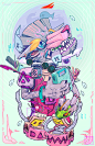 Evo-Lu-Tion : This is an illustration That I did long time ago for the beautiful bacanika's saloon event in bogota colombia. 