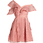 Self-portrait One-shoulder guipure-lace mini dress : See this and similar self-portrait cocktail dresses - Self-Portrait's coral-pink mini dress was first worn on the runway at New York Fashion Week. It's crafted...