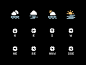Weather Icons branding design flat icon set icons illustration illustrator logo minimal streamlinehq ui vector weather