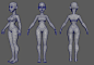 Malha de corpo feminino dos desenhos animados Modelo 3D - TurboSquid 1202809