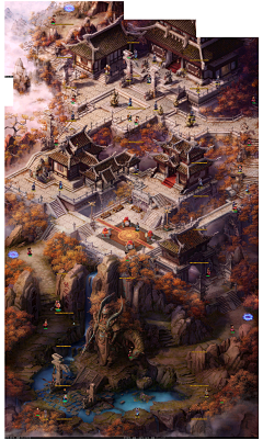 老九门采集到z 中国风Q版45度地图