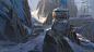 Felwinter's Peak Cliffside, Sung Choi : Now that Rise of Iron is out, I will start posting some works I did for this DLC, though there are only few.
This is an early concept done in last summer for the Cliffside of Felwinter's Peak.

Article from Kotaku :