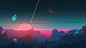 General 2560x1440 space art digital painting sky dystopian fantasy art landscape nature planet JoeyJazz