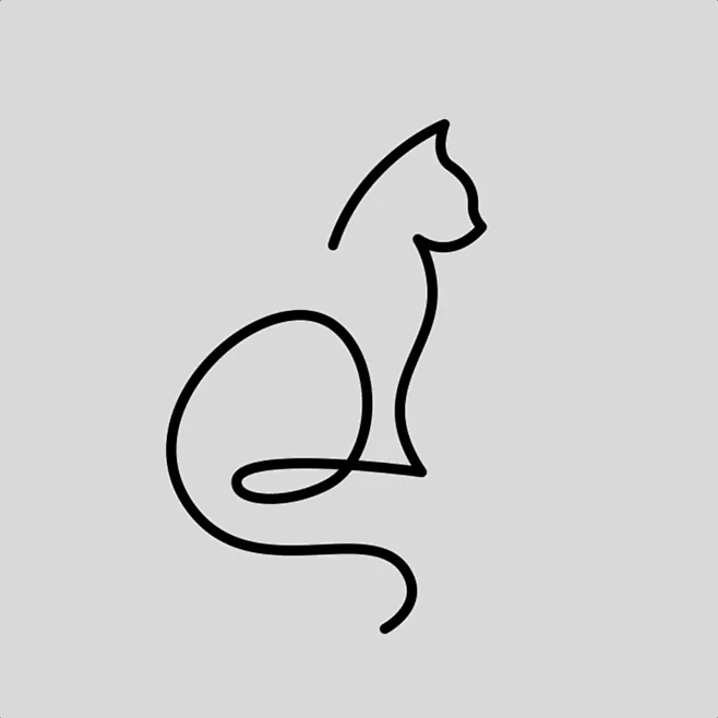 One line animal drawings by loooop 