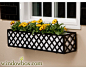 The Lattice Window Box Cage (Square Design) - Wrought Iron Window Boxes - Window Boxes - Windowbox.com