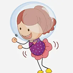 跳舞小女孩矢量图免抠素材_新图网 https://ixintu.com 人物 儿童 孩子 小孩 漫画人物 矢量图