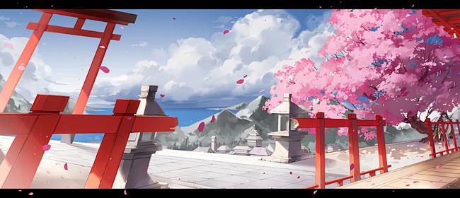 阴阳师手游 茨木童子 同人图 插画 壁纸...