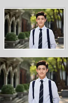 AI数字艺术肖像人物校服图片-众图网