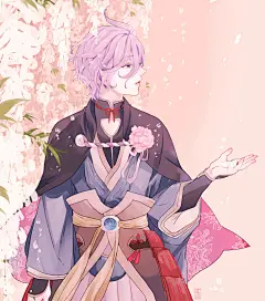 漫画小哥哥 男 帅气 日系插画