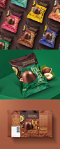 其中包括图片：HeadMade Creates Trufas and Bombons Chocolate Gramadense Packaging Design