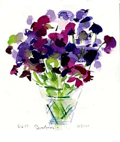 【花卉插画系列图集下载】创意叶子草本花卉绘画/抽象植物绘画临摹作品/水彩iPad手绘作品