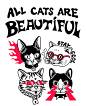 ALL CATS ARE BEAUTIFUL merch design