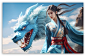 Asian Blue Dragon Girl Digital Art UltraHD Wallpaper for Wide 16:10 5:3 Widescreen WHXGA WQXGA WUXGA WXGA WGA ; UltraWide 21:9 24:10 ; 8K UHD TV 16:9 Ultra High Definition 2160p 1440p 1080p 900p 720p ; UHD 16:9 2160p 1440p 1080p 900p 720p ; Standard 4:3 5