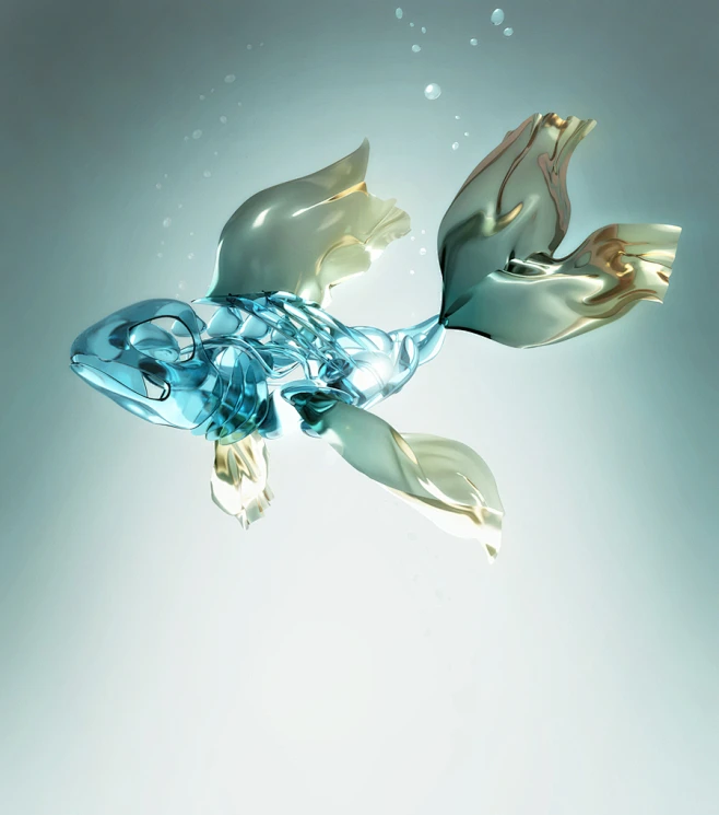 FISH : Wanted to try out this idea about a fish. 鱼 透明材质-花瓣网