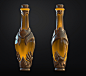 Grim Potions Pack, Shadeocai I : This is a low-poly PBR pack of fantasy magic potions that I've been working on lately.
The colors of glass and metal can be customized in the base color PSD.
If you need a potion set for your game, here is a link to it:
ht