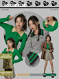NO ONE ELSE撞色爱心贴标POLO领针织衫女款2022秋季新品韩版上衣-tmall.com天猫