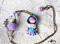 polymer clay necklace /country collection/ fimo / clay / polymerclay