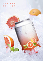 冰爽夏日果汁饮料饮品宣传海报平面设计合成海报 橙 冰