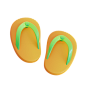 PNG素材：橙色人字拖