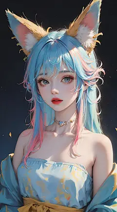 【图片】【AI绘画】炫彩蓝瞳猫女2【动漫壁纸吧】_百度贴吧