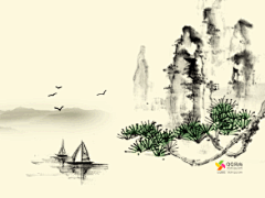 简单水墨画ppt背景_百度图片搜索