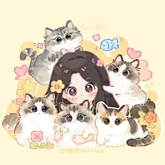 萌宠插画｜猫咪全家福合集❤️ - 小红书
