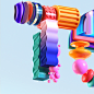 AIR : Our 3D Type sculptures project aims to present letterforms in a new light with different textures and materials, creating letterforms that are engaging and interactive but also entertaining. These letterforms were designed for a campaign to be expan