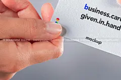 交换名片卡片品牌vi应用设计作品贴图ps样机素材手持场景展示效果模板