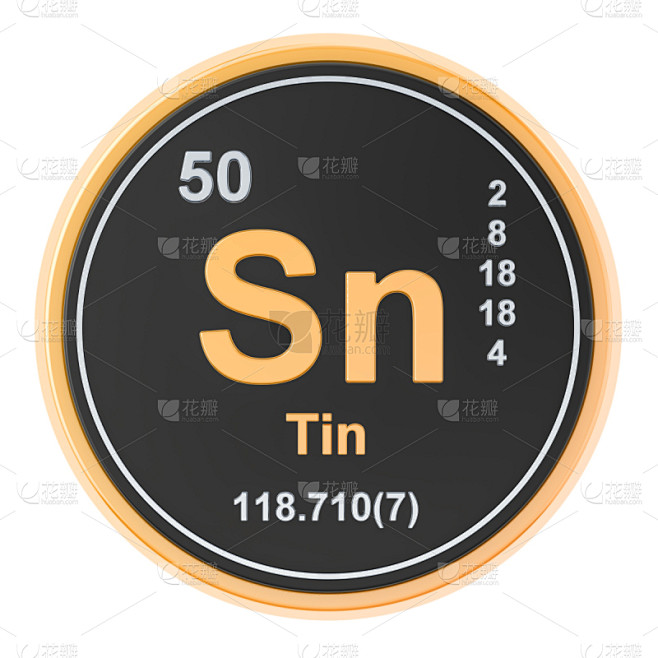 锡,三维图形,白色背景,分离着色,化学元素周期表,健康保健,化学,背景分离,药,电子