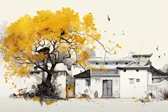 水墨古风建筑图片