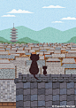 japan japanese animal Cat Landscape 動物 日本 children's book Picture book kyoto
