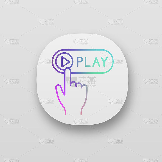 Play button click icon
