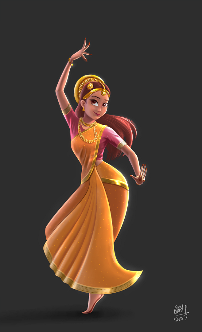 Indian Dancer Charac...