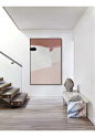 北欧抽象装饰画粉色三联客厅背景墙壁画现代简约卧室床头挂画墙画-淘宝网