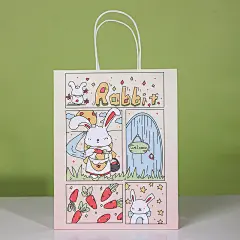 礼品袋卡通可爱风生日礼物袋伴手礼手提袋伴手礼袋子牛皮纸手提袋