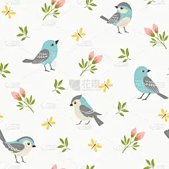 小的,鸟类,式样,春天,可爱的,自然,季节,包装纸,野生动物,图像