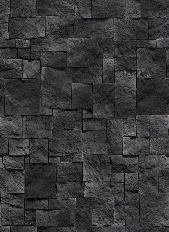Black Stone Wall Tex...