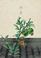 12、【深圳插画师晚安婉子原创作品 —— 二十四节气2017版插画】
wanan婉子，深圳自由职业插画师，擅长水墨中国风插画，水彩小清新插画，传统艺术插画等。她结合中国传统文化，用自己的方式诠释与描绘出别样古香古色的二十四节气图。