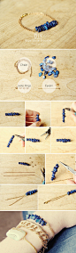 DIY// Blue Stone Bracelet - Fall For DIY