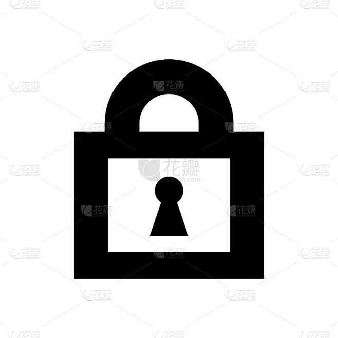 Lock sign icon - vector