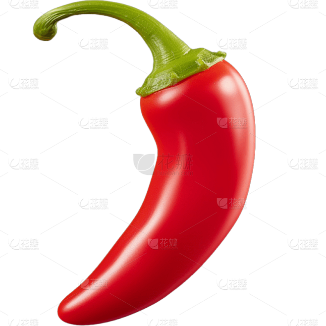 餐饮蔬菜辣椒C4D立体元素