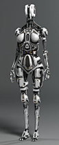 (35) Female Robot by Andrew Crawshaw | Robotic/Cyborg | 3D | CGSociety | Mechbots | Pinterest