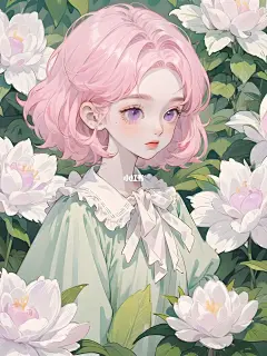 花懂风的温柔·粉色系|女生头像壁纸