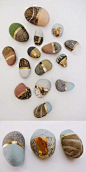 DIY Painted StonesPaint special found stones with chalk and...